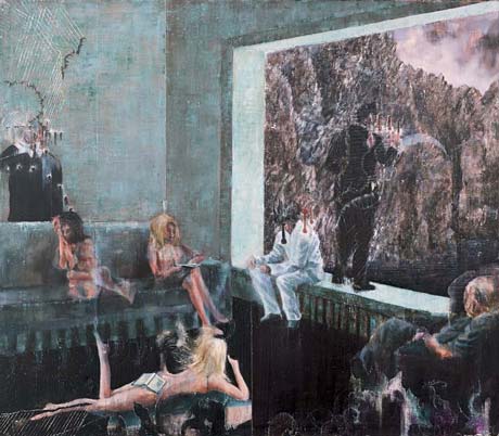 Nach Tsalal, Innen · After Tsalal, Inside - Painting by Michael Kunze