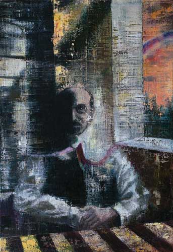 Fernando Pessoa - Painting by Michael Kunze